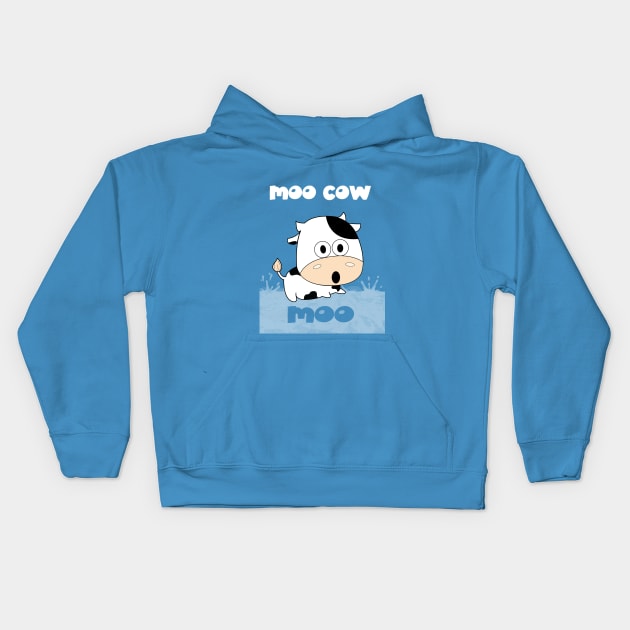 Moo Cow Moo Kids Hoodie by TailoredTees